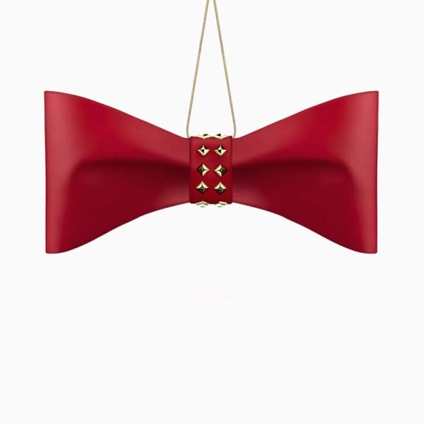 Red Bow Luxe - Gold Studs