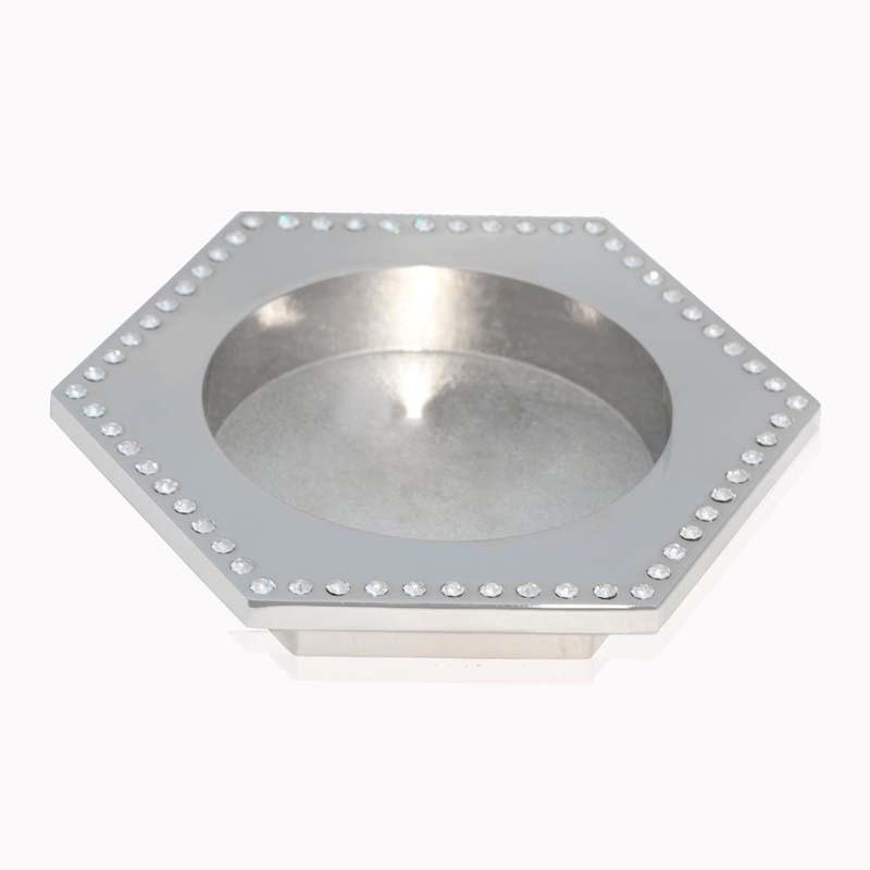 Hexagon Wine Coaster Platinum Crystamas wb Hexagon Wine Coaster Platinum - Image 1