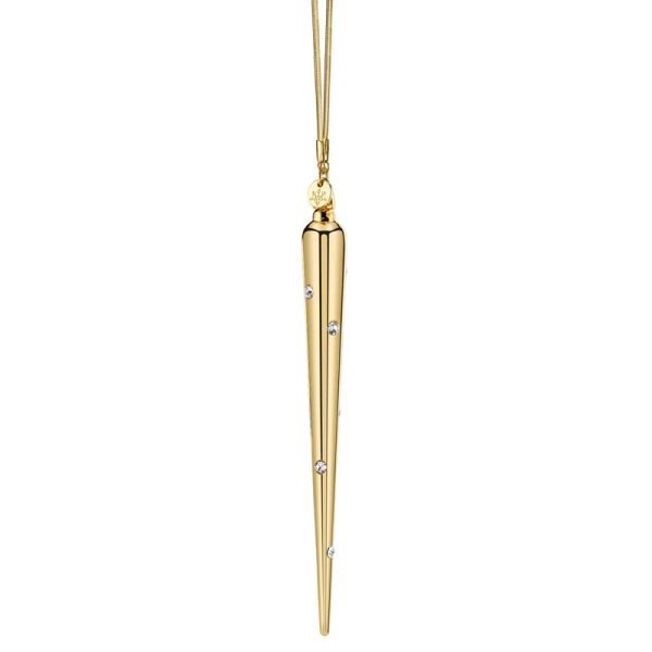 Icicle Diamante Christmas Ornament - Gold