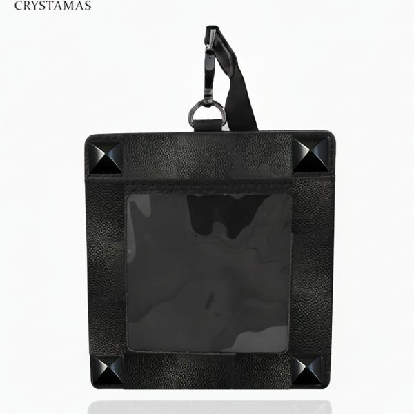 Stingray Leather Badge Holder -  With Metal Studs