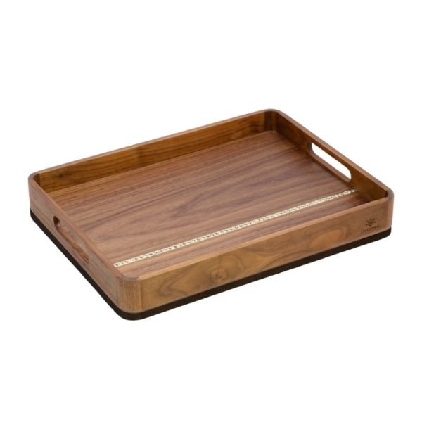 Walnut Tray - Gold