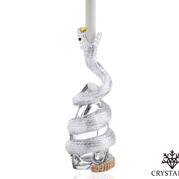 NAHASH Crystal Candlestick with Set Crystals